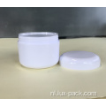Plastic cosmetische zorgcrème pot met schroefdop